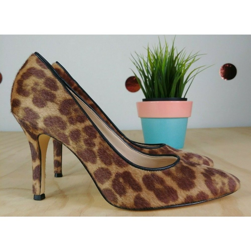 Nine West Leopard Print Heel Pointy Toe Size 6 - image 1